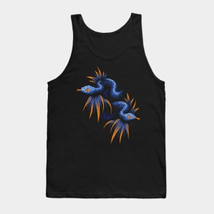 Mr Snake in the Rainforest - Blue Orange Tank Top